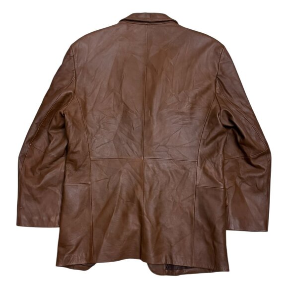 STAFFORD LEATHER Luxury Designer Business Casual Winter Coat Jacket Mens Medium - Picture 4 of 7